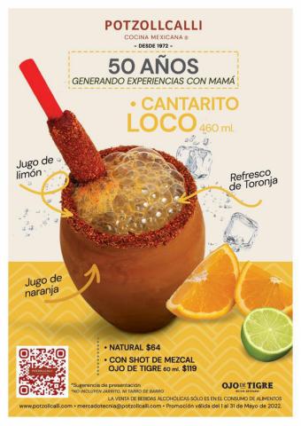 Ofertas de Restaurantes en Miguel Hidalgo | Promociones  de Potzollcalli | 3/5/2022 - 31/5/2022