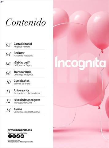 Catálogo Incógnita en Zamora de Hidalgo | Boleti´n Inco´gnita Enero 2023 | 15/1/2023 - 31/1/2023