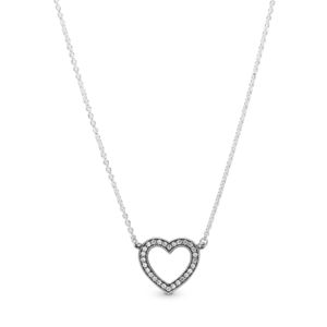 Oferta de Collar Corazón abierto resplandeciente por $4255 en Pandora