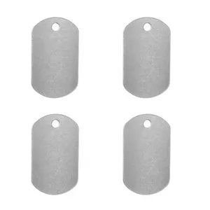 Oferta de  Dije De Aluminio Rectangular Chico 32x19mm 4pz por $63.6 en Fantasías Miguel