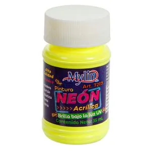 Oferta de  Pintura Acrílica Mylin Neon 35ml 1pz por $26.75 en Fantasías Miguel