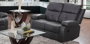 Oferta de Sofá 2 Plazas Con Reclinables Volga Gris por $17999 en Muebles Dico