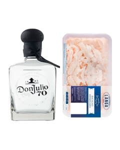 Oferta de Tequila Don Julio 70 Añejo Cristalino 700 ml + Bacalao Desmigado Limpio Langa 1Kg por $1175.01 en La Europea