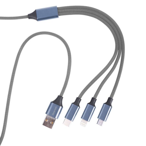 Oferta de Cable 3 En 1 Micro / Type C / Lightning Geartek por $113