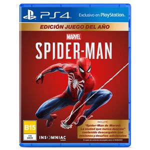 Oferta de PS4 Spiderman Goty Edition por $1169 en Sanborns