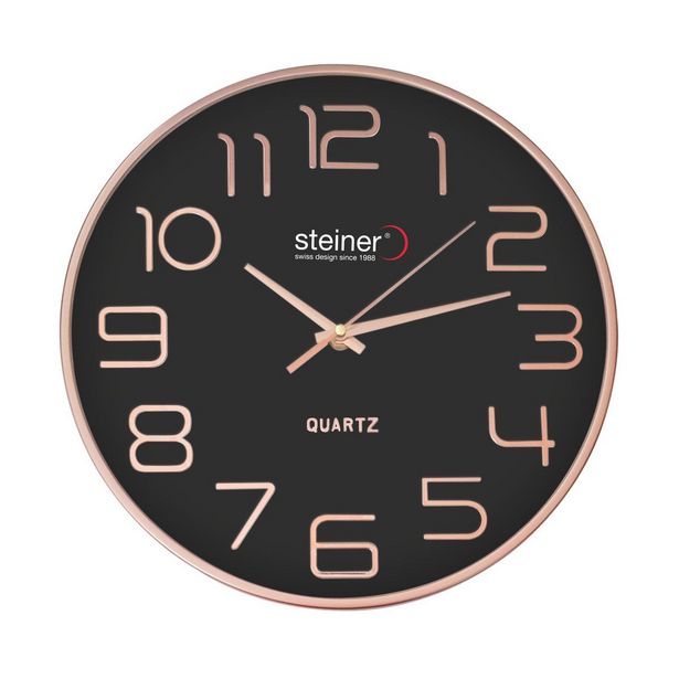 Oferta de Reloj De Pared Stwa21-33461 Steiner Negro Y Rosa por $295