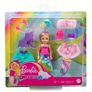 Oferta de Mattel Barbie Dreamtopia Set De Disfraces Chelsea GTF40 por $275.4 en Juguetrón