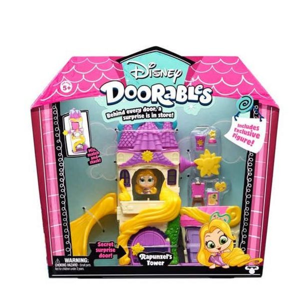 Oferta de Disney Doorables Playset de temas Bandai Rapunzel y su torre 81397 por $254.5