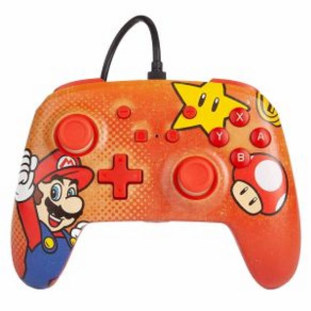 Oferta de Control Alámbrico Para Videojuego Nintendo Switch Mario Vintage 4450 por $799