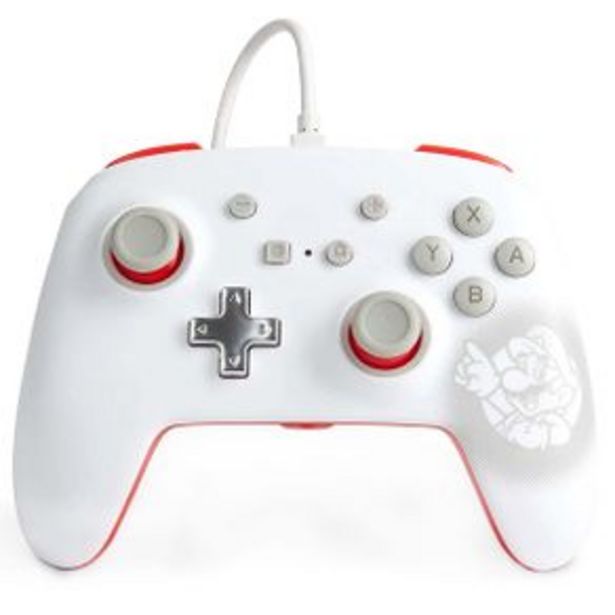 Oferta de Control Alámbrico Para Videojuego Nintendo Switch Mario White 4498 por $799