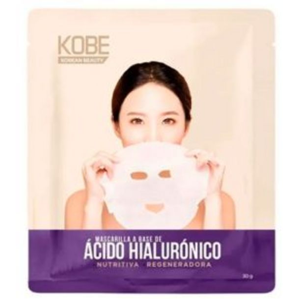 Oferta de Mascarilla Facial Kobe Regeneradora Ácido Hialurónico MF.015 por $39