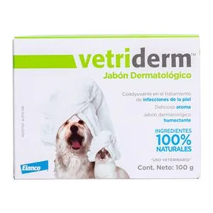 Oferta de Vetriderm Jabón Dermatológico para Perro y Gato, 100 g por $89.25 en Petco
