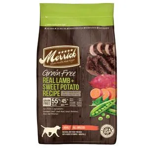Oferta de Merrick Alimento Natural sin Granos para Perro Adulto Todas las Razas Receta Cordero y Camote, 9.9 kg por $1717.5 en Petco