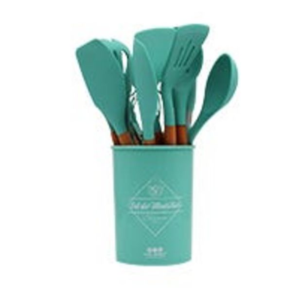 Oferta de Set de utensilios de cocina con base 11 piezas por $499 en Almacenes Anfora