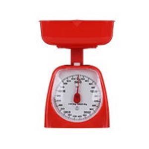 Oferta de Báscula de cocina mecánica roja 5 kg por $99 en Almacenes Anfora