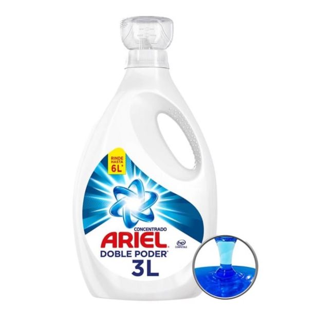 Oferta de Detergente líquido Ariel doble poder 3 l por $149