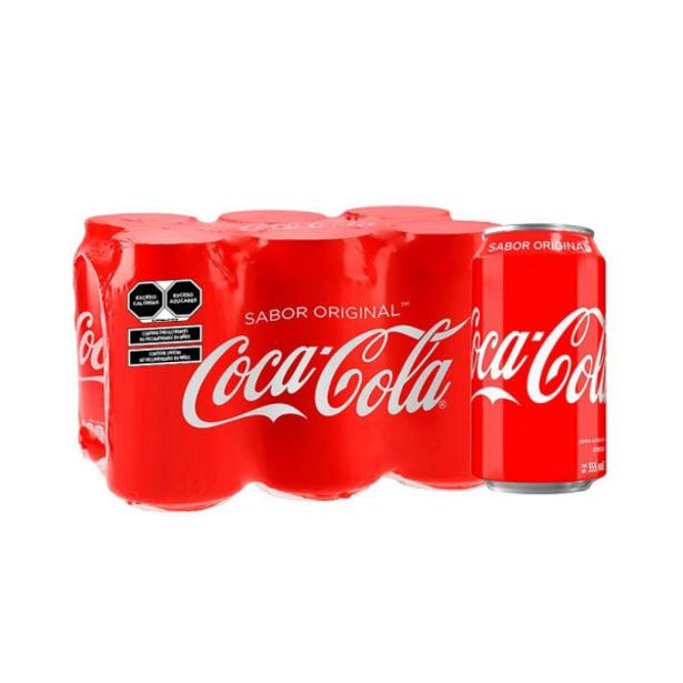 Oferta de Refresco Coca Cola 6 latas de 355 ml c/u por $83
