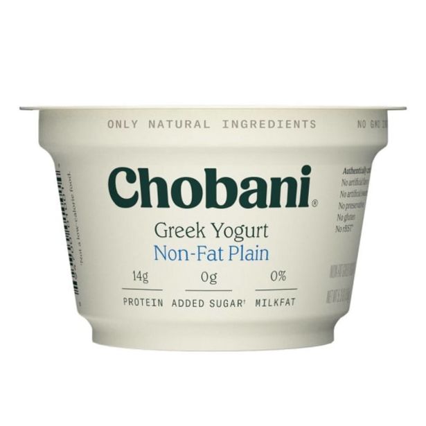 Oferta de Yogurt Chobani estilo griego natural sin grasa 150 g por $32