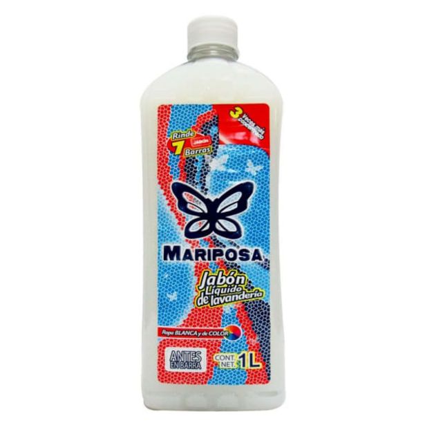 Oferta de Jabón de lavandería líquido Mariposa blanco 1 l por $19.4
