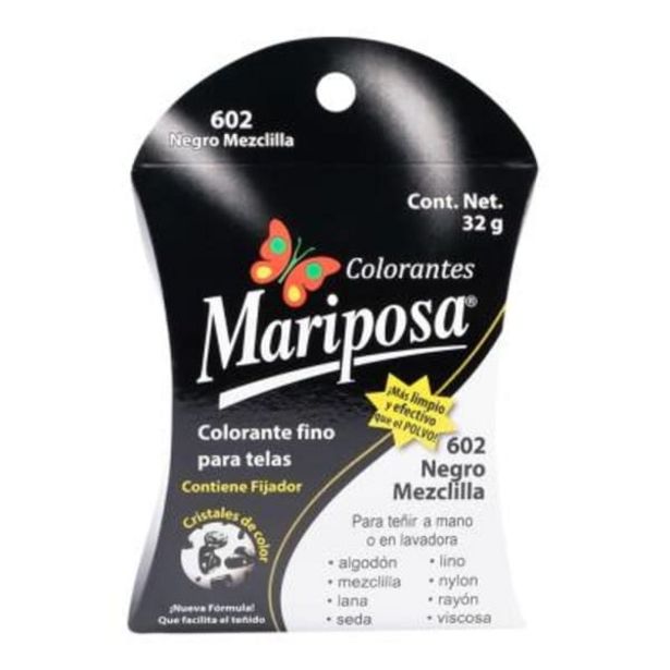 Oferta de Colorante para telas Mariposa 602 negro mezclilla 32 g por $18.5