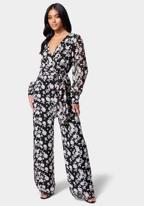Oferta de Printed Culotte Jumpsuit por $89.99 en Bebe