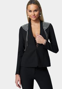 Oferta de Embellished Stand Collar Tailored Jacket por $125.3 en Bebe