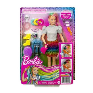 Oferta de Barbie Peinados Arcoiris - Estilo Leopardo GRN81 por $525 en Juguetibici