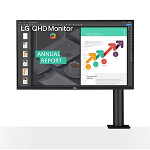 Oferta de Monitor LG 27" 27QN880-B.AWM con Soporte Ergonómico y Abrazadera por $15539 en MacStore