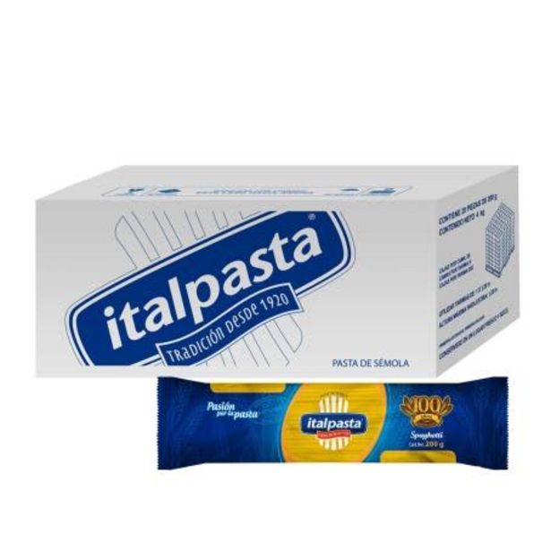 Oferta de Spaguetti Italpasta 20 pzas de 200 g c/u por $129.92