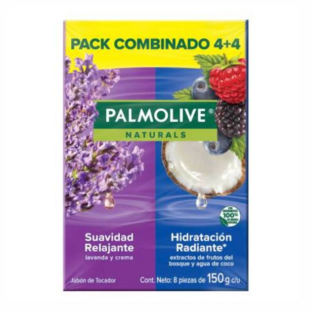Oferta de Jabón de Tocador Palmolive Naturals con 8 pzas de 150 g por $91.05