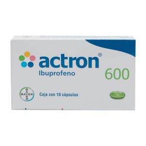 Oferta de Ibuprofeno Actron 600 mg 10 Cápsulas por $68.54 en Sam's Club