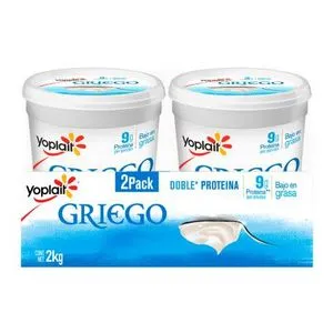 Oferta de Yoghurt Griego Yoplait Natural 2 piezas de 1 Kg por $127.88 en Sam's Club