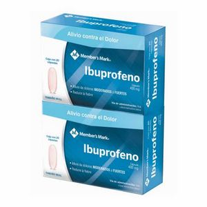 Oferta de Ibuprofeno Member's Mark 400 mg 2 Cajas con 20 Cápsulas c/u por $87.97 en Sam's Club