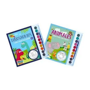Oferta de Set de Libros para Colorear Silver Dolphin con Acuarelas Dinosaurios y Animales por $131.96 en Sam's Club