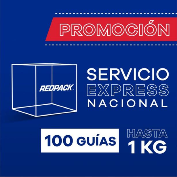 Oferta de 100 Guías Prepagadas Express Hasta 1 Kg por $7800 en RedPack