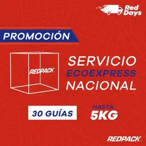 Oferta de 30 Guías Prepagada Ecoexpress Hasta 5 Kg por $6000 en RedPack