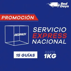 Oferta de 15 Guías Prepagadas Express Hasta 1 Kg por $3000 en RedPack