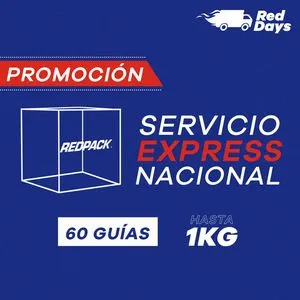 Oferta de 60 Guías Prepagadas Express Hasta 1 Kg por $9600 en RedPack