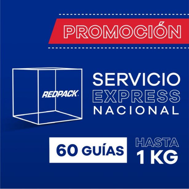 Oferta de 60 Guías Prepagadas Express Hasta 1 Kg por $5280 en RedPack