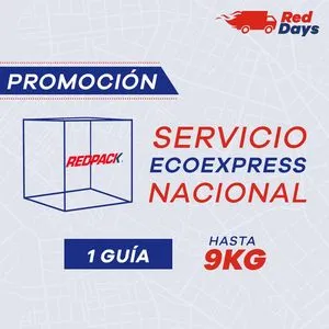 Oferta de 1 Guía Prepagada Ecoexpress Hasta 9 Kg por $330 en RedPack