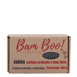 Oferta de Jabón vino tinto y carbón activado, bam boo!  100 g por $21 en Dax