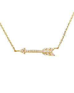 Oferta de Collar flecha oro amarillo 15 pts. diamante SURAJ-16-G por $10449 en Joyerías Bizzarro