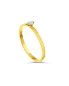 Oferta de Solitario De Oro Amarillo 14K Con 7Pts De Diamante Corte Pera (Si2) (H) por $8116 en Joyerías Bizzarro
