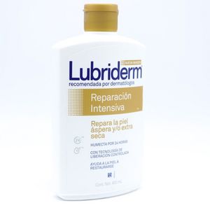 Oferta de Lubriderm Crema Reparación Intensiva con 400 mL por $87 en Farmacias de Apoyo