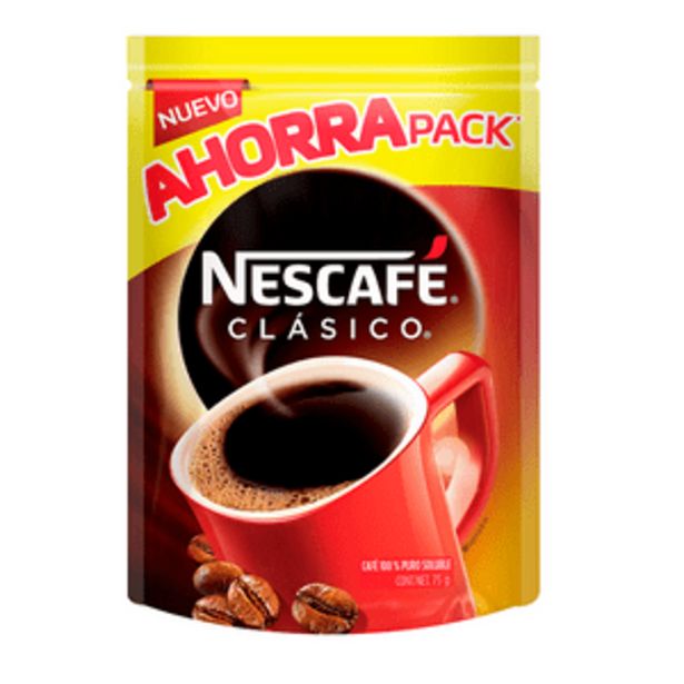Oferta de Cafe soluble Nescafe clasico doypack 75g por $36.1