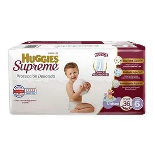 Oferta de Pañal Huggies etapa 6 supreme unisex 36 piezas por $401.8 en La gran bodega
