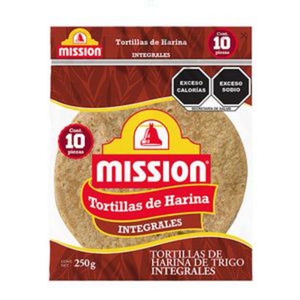 Oferta de Tortilla de harina integral Mission 250g con 10 piezas por $20.3