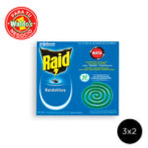 Oferta de Wow! Raid Insecticida en Espirales Verdes, 10 piezas ¡3 x 2! por $39.99 en Waldos