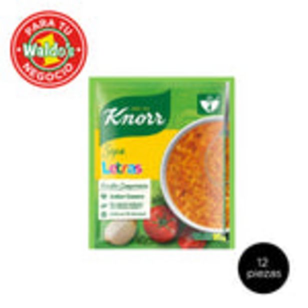 Oferta de Sopa de Letras Knorr, 12 Piezas, 95 g por $161.99 en Waldos