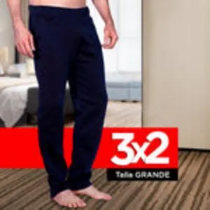 Oferta de 3X2 en Pants de Felpa color Azul Marino, talla Grande por $199.98 en Waldos